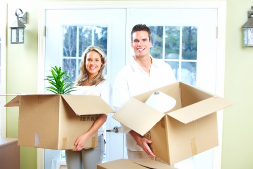 Packed boxes and seasonal items for student storage in Cowley