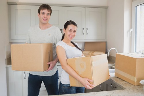Business supplies and inventory organized in Cowley storage